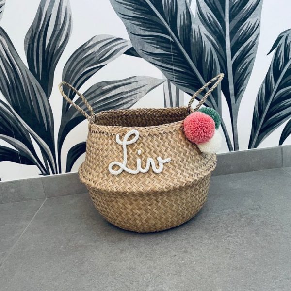 Panier De Rangement Personnalisable En Corde De Coton - Baby Shower, Jouets, Rangement Déco (plusieurs Tailles)