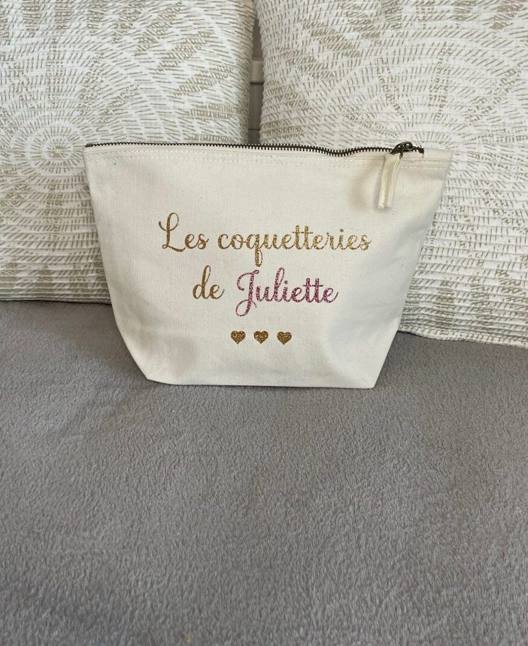 Trousse Ecru personnalisable