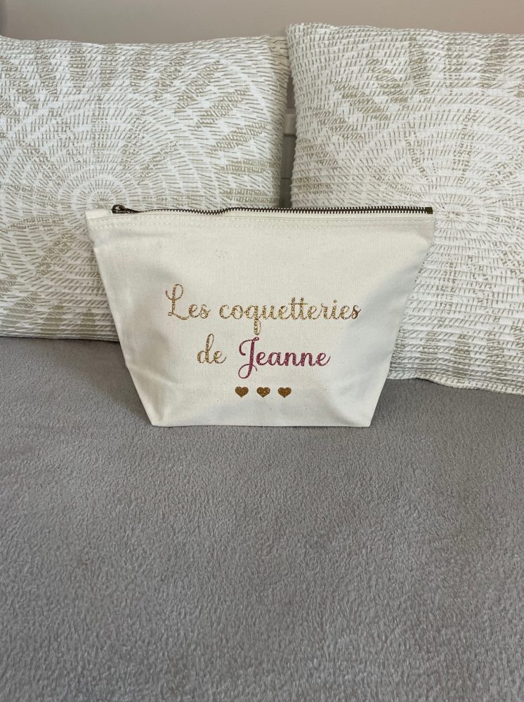 Trousse Ecru personnalisable
