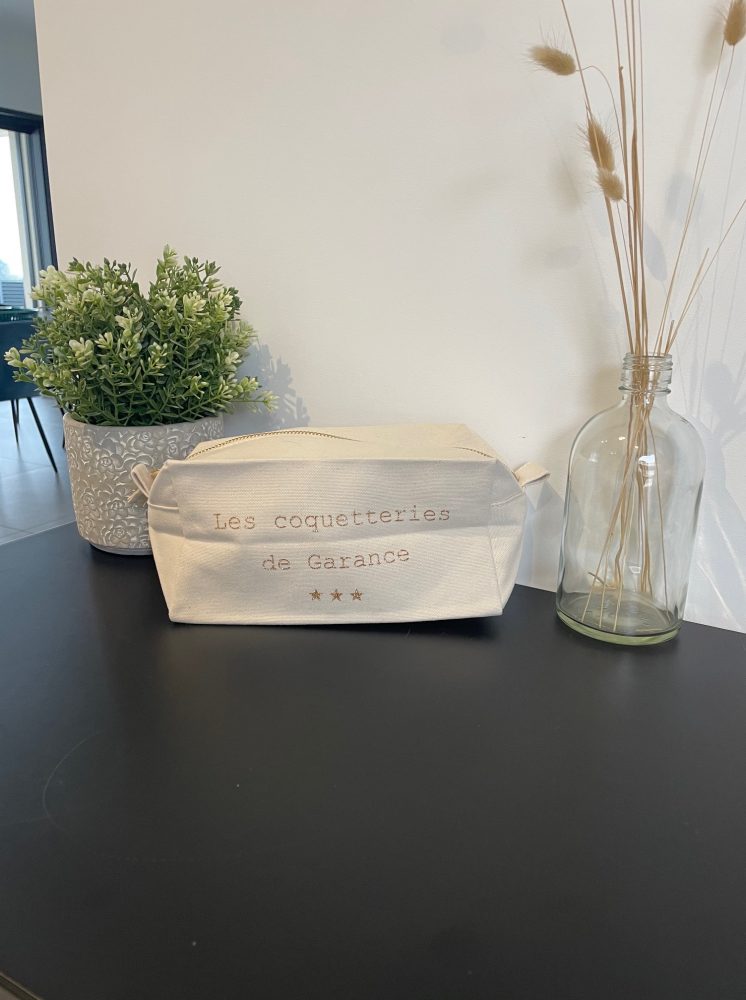 Trousse Ecru personnalisable Multi Usage grand format