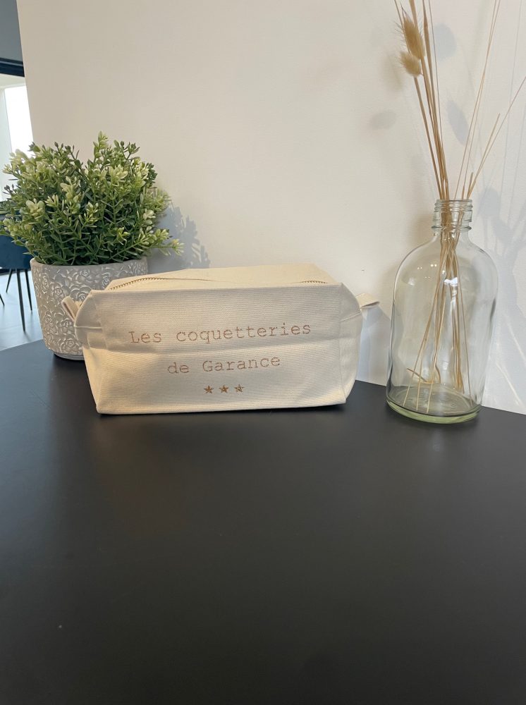 Trousse Ecru personnalisable Multi Usage grand format