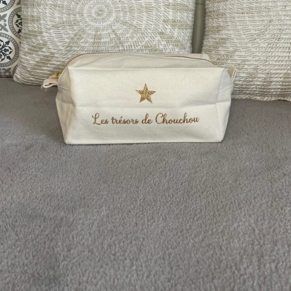 Trousse Ecru personnalisable Multi Usage petit format